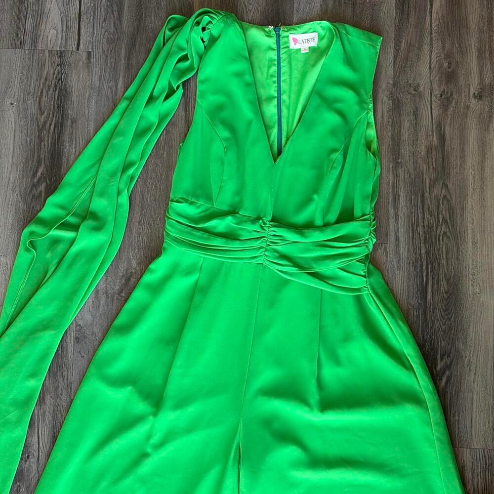 Green power jumpsuit tried